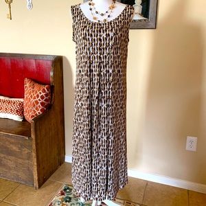 Midi sleeveless dress brown George Large 12-14